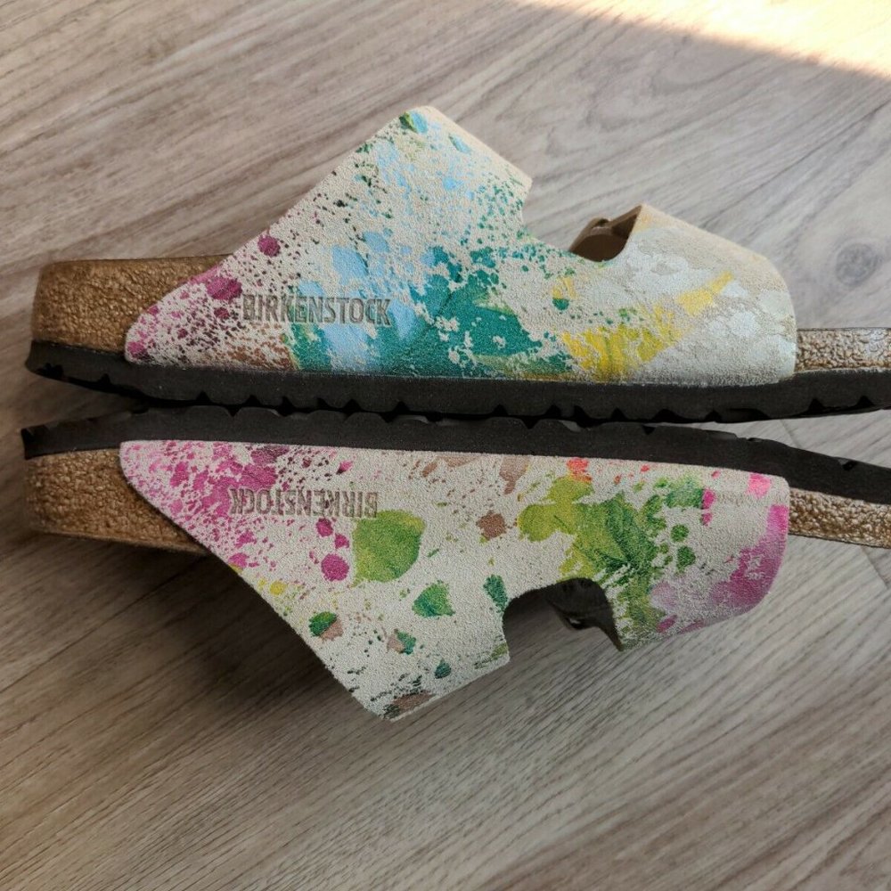 Birkenstock Arizona Flower Crush Suede Sandals - Picture 10 of 12